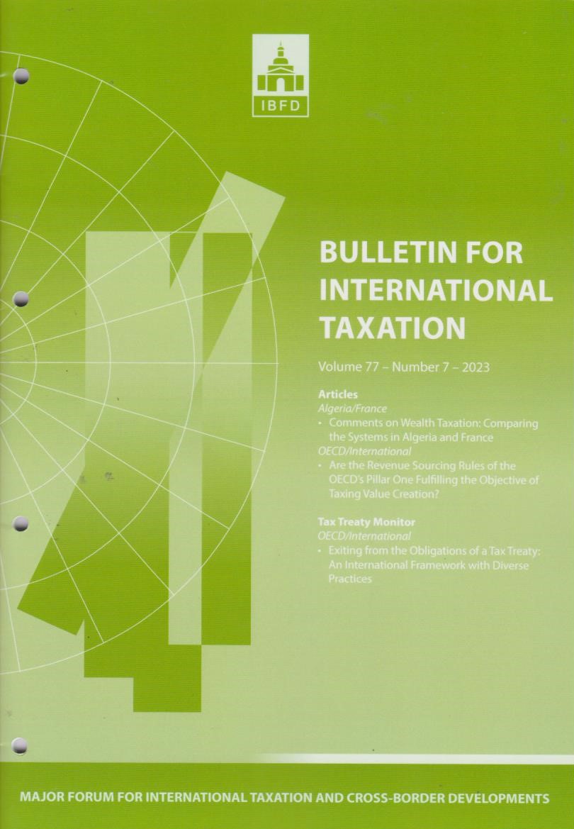 Bulletin for International Taxation Vol. 77 No. 7 - 2023
