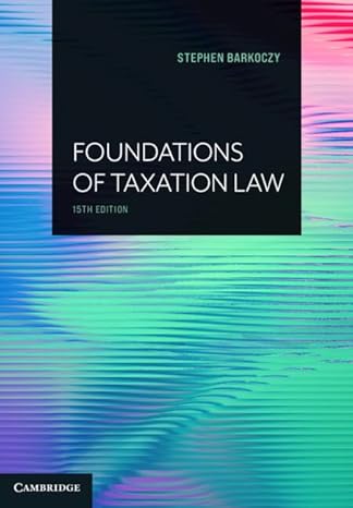 Foundations of Taxation Law