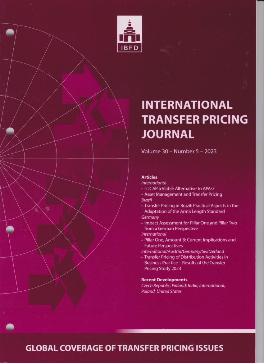 International Transfer Pricing Journal Vol. 30 No. 5 - 2023
