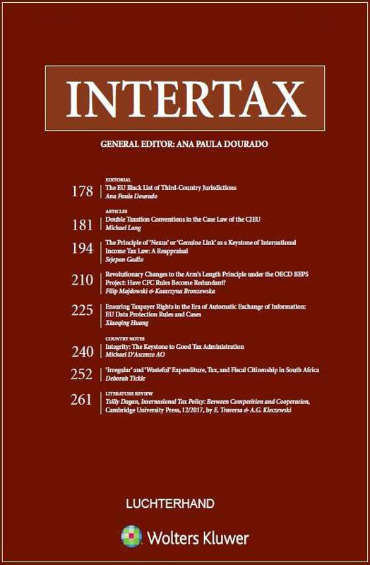 Intertax: Volume 51, Issue 12, December, 2023