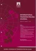 International Transfer Pricing Journal Vol. 25 No. 3 - 2018