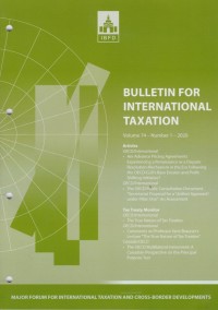 Bulletin for International Taxation Vol. 74 No. 1 - 2020