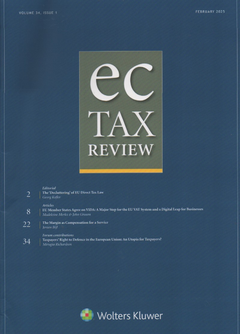 EC Tax Review: Volume 34, Issue 1, February, 2025