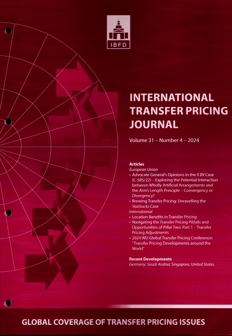 International Transfer Pricing Journal Vol. 31 No. 4 - 2024