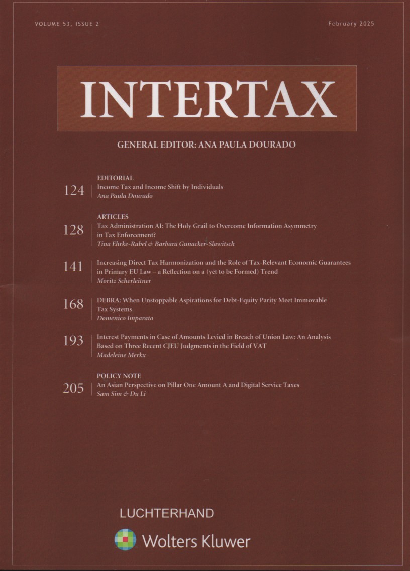 Intertax: Volume 53, Issue 2, February, 2025