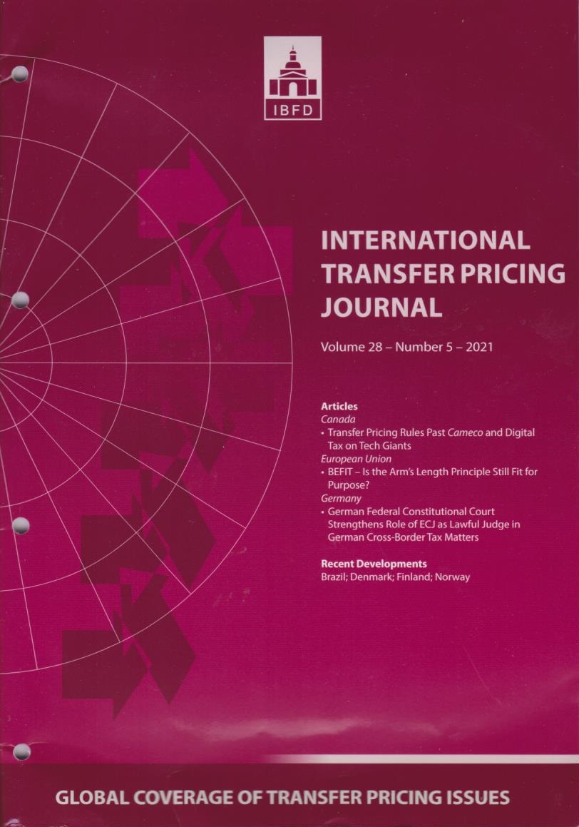 International Transfer Pricing Journal Vol. 28 No. 5 - 2021