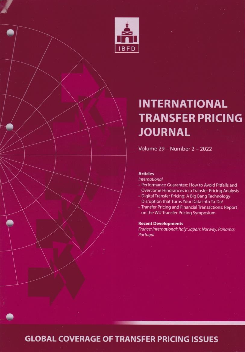 International Transfer Pricing Journal Vol. 29 No. 2 - 2022