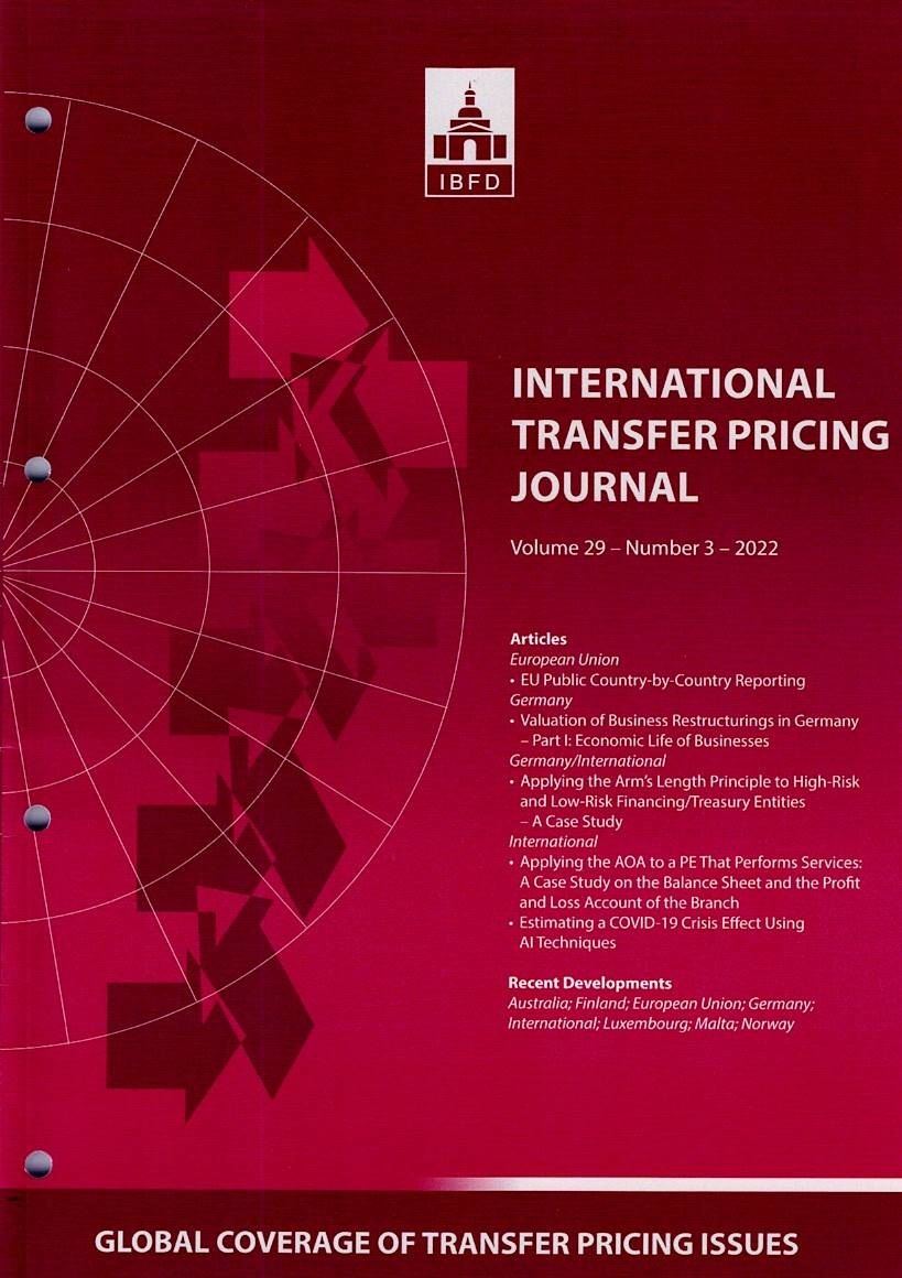 International Transfer Pricing Journal Vol. 29 No. 3 - 2022
