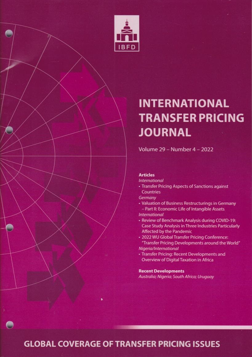 International Transfer Pricing Journal Vol. 29 No. 4 - 2022