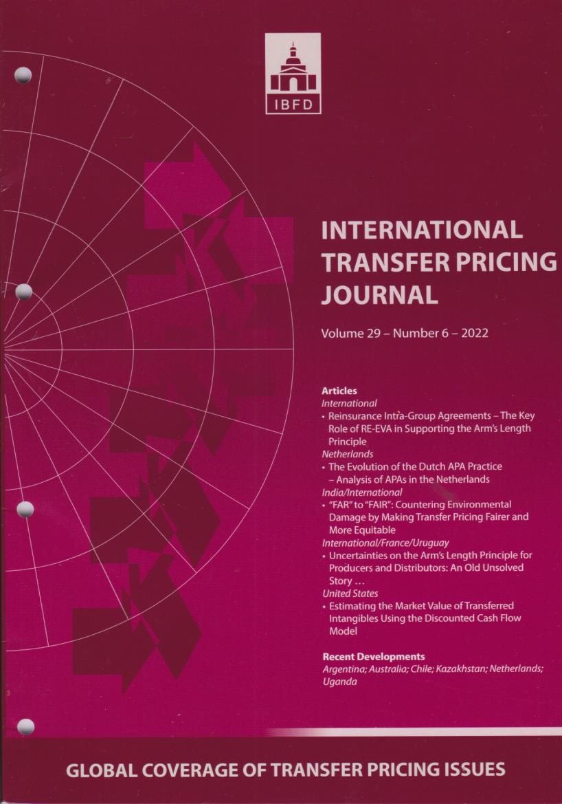 International Transfer Pricing Journal Vol. 29 No. 6 - 2022