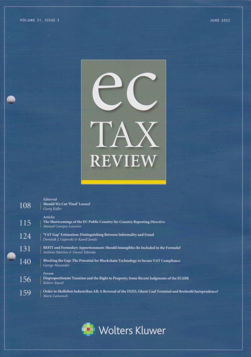 EC Tax Review: Volume 31, Issue 3, June, 2022
