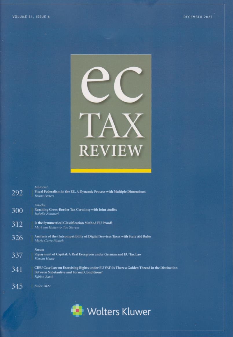 EC Tax Review: Volume 31, Issue 6, December, 2022