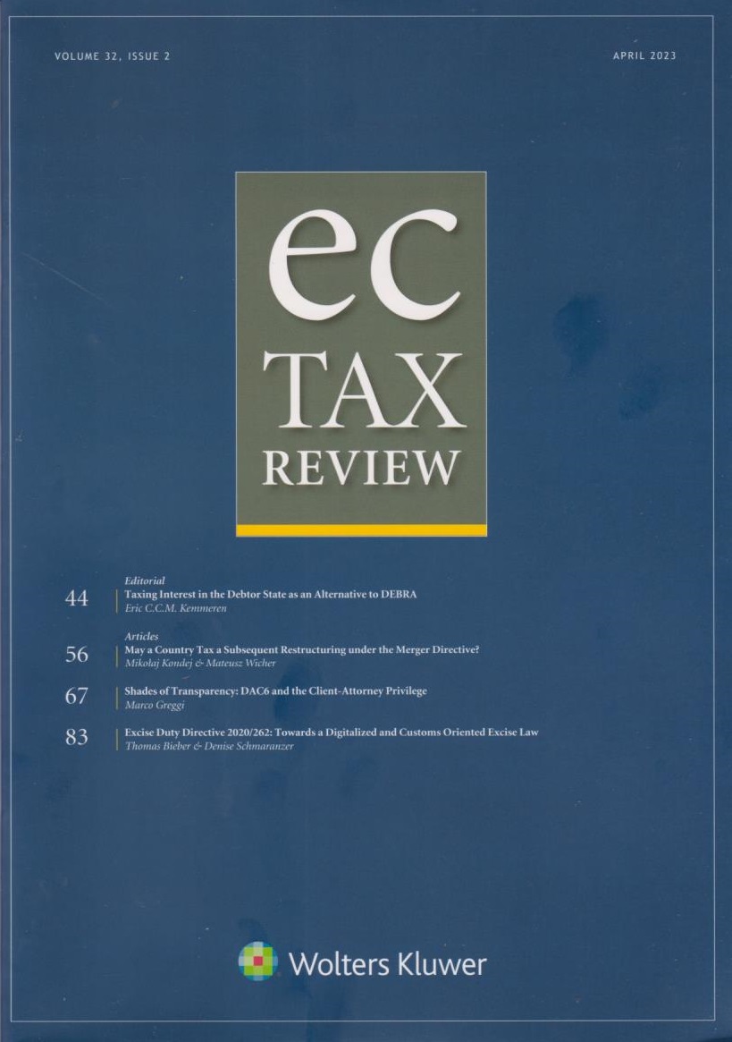 EC Tax Review: Volume 32, Issue 2, April, 2023