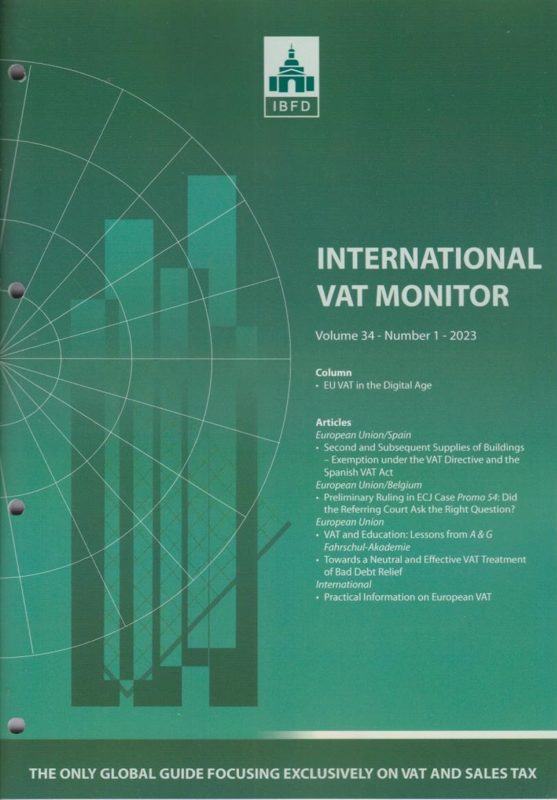 International VAT Monitor Vol. 34 No. 1 - 2023