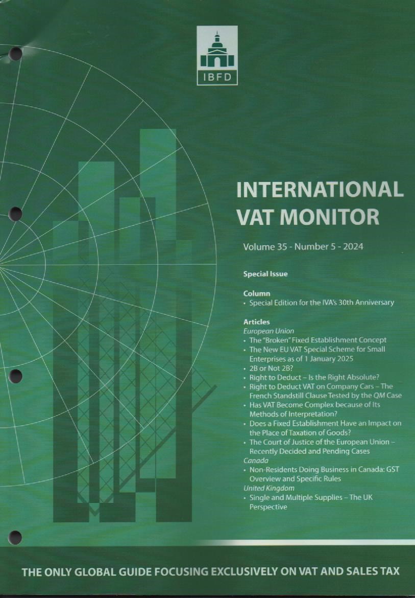 International VAT Monitor Vol. 35 No. 5 - 2024