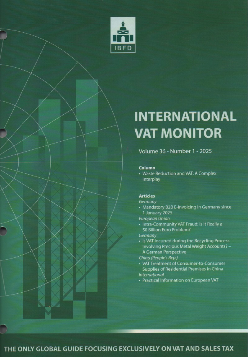 International VAT Monitor Vol. 36 No. 1 - 2025