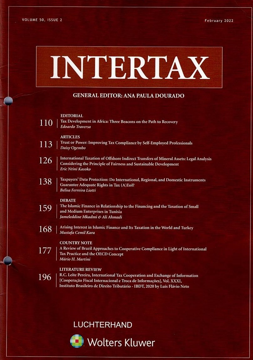 Intertax: Volume 50, Issue 2, February 2022