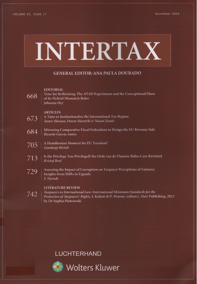 Intertax: Volume 52, Issue 11, November, 2024