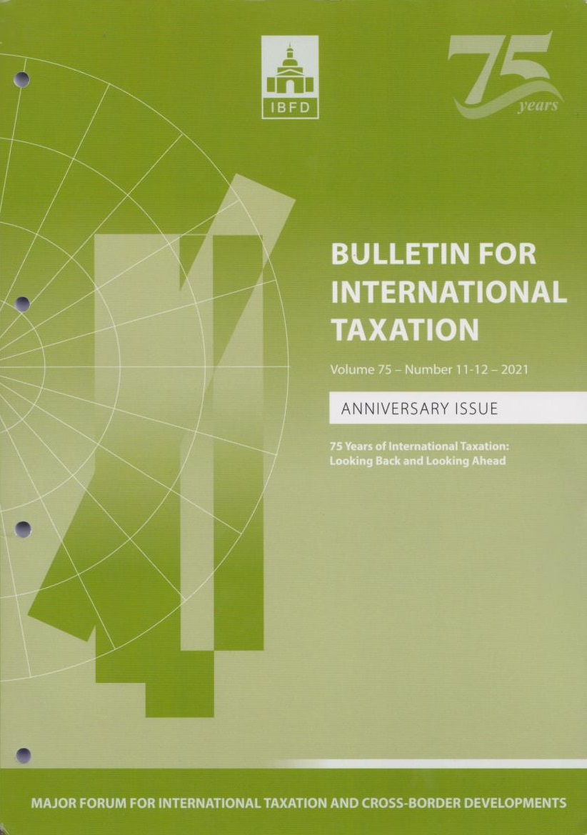 Bulletin for International Taxation Vol. 75 No. 11-12 - 2021