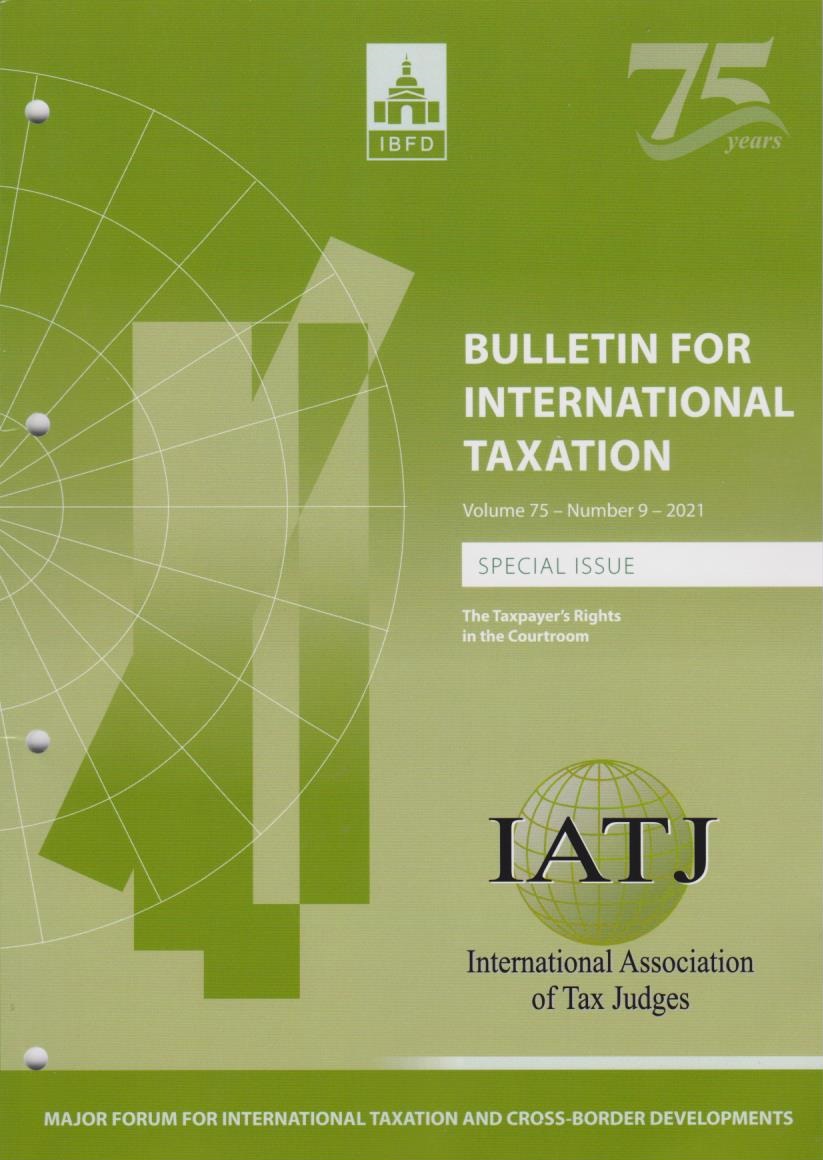 Bulletin for International Taxation Vol. 75 No. 9 - 2021