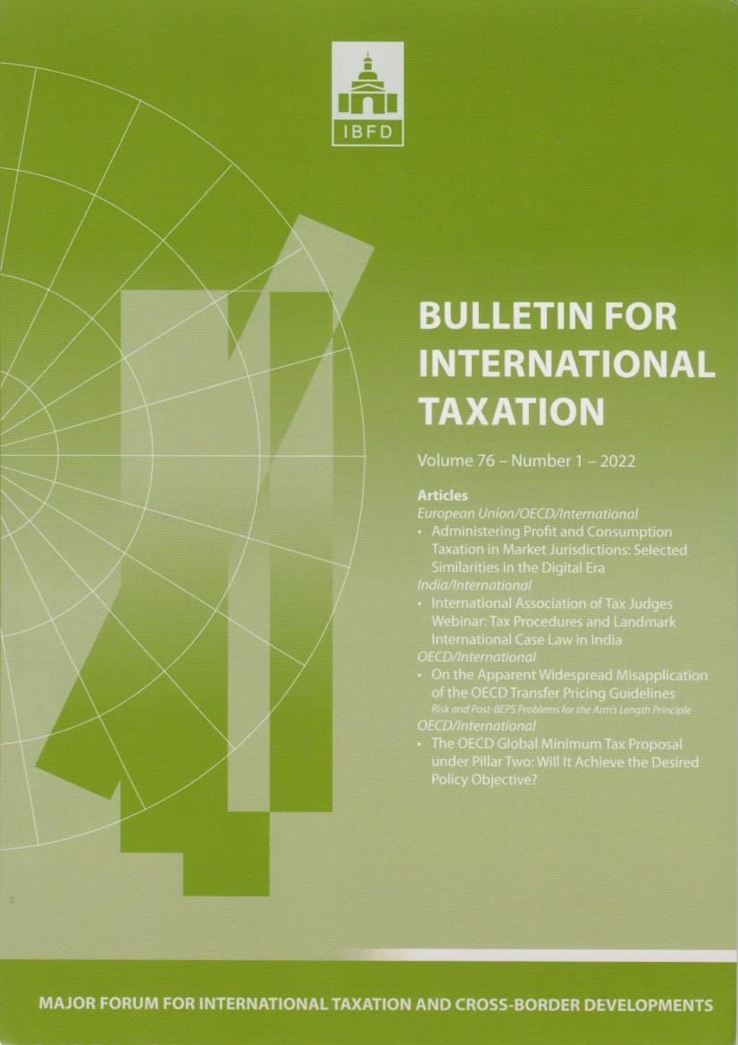 Bulletin for International Taxation Vol. 76 No. 1 - 2022