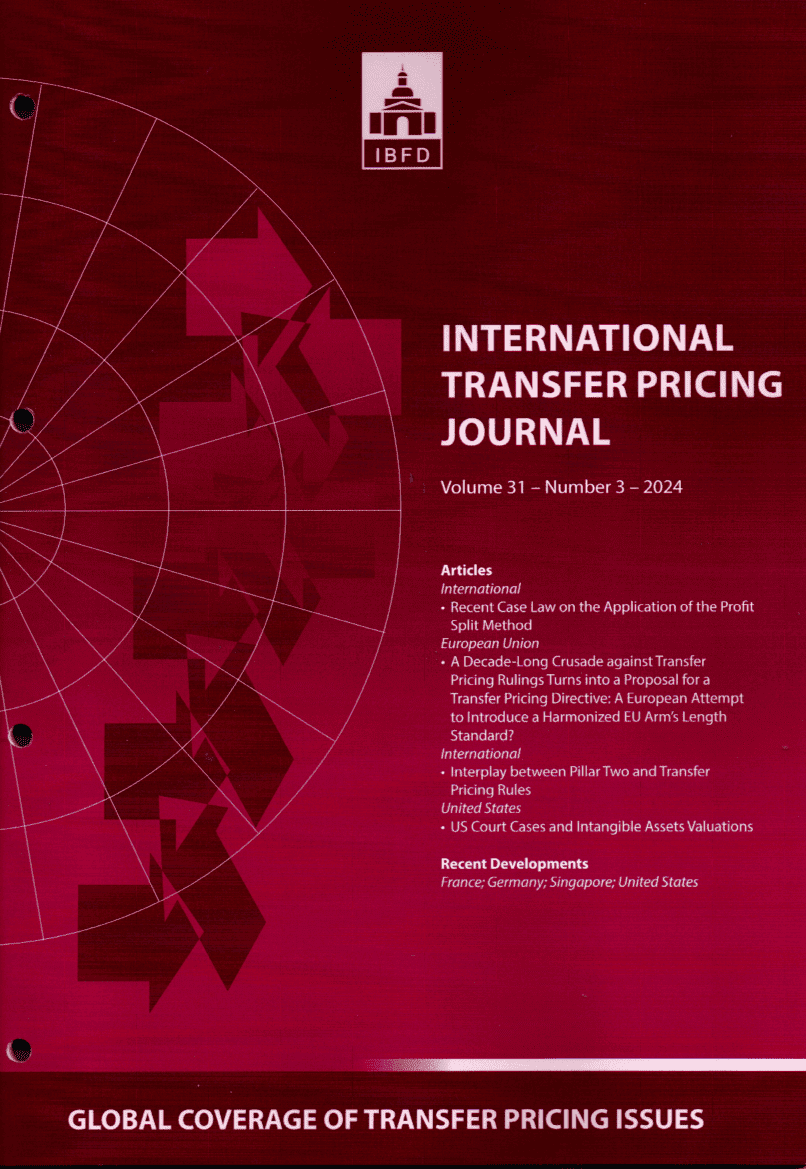 Cover International Transfer Pricing Journal Vol. 31 No. 3 - 2024