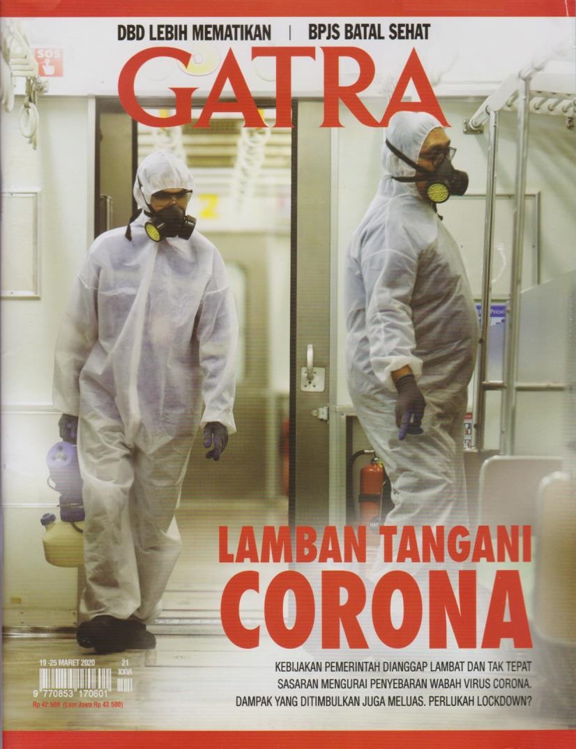 Cover Gatra XXVI 21, 19 - 25 Maret 2020
