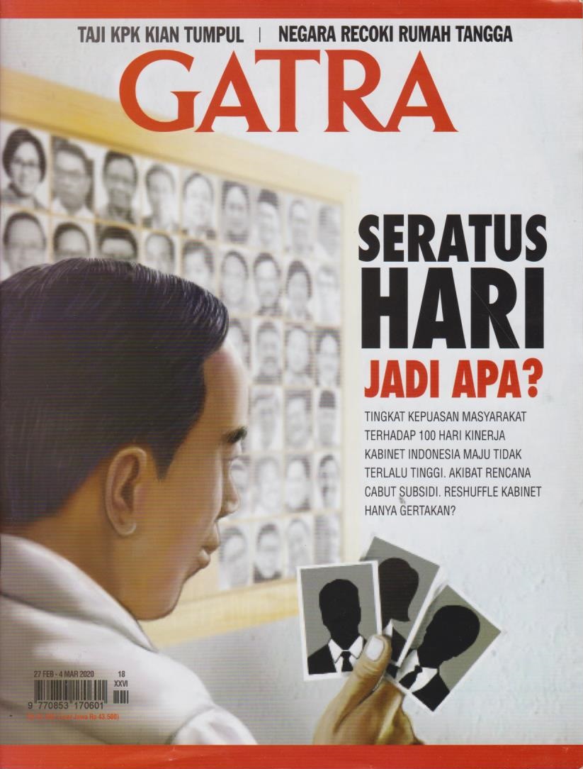 Cover Gatra XXVI 18, 27 Februari - 4 Maret 2020