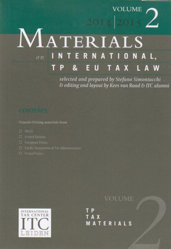 Cover Materials on International, TP and EU Tax Law 2014-2015 vol. 2