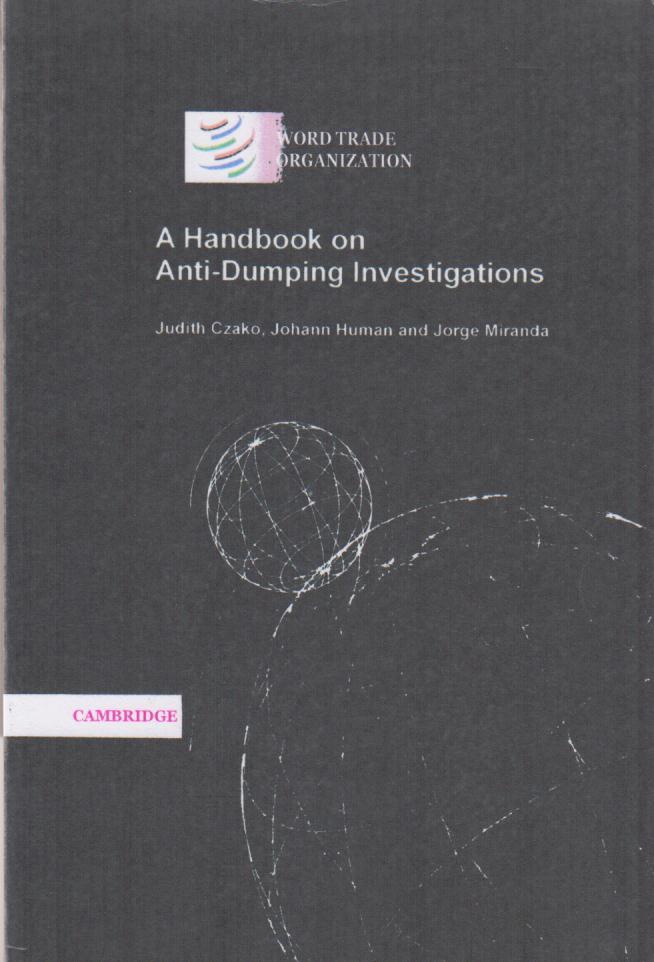 Cover A Handbook on Anti-Dumping Investigations