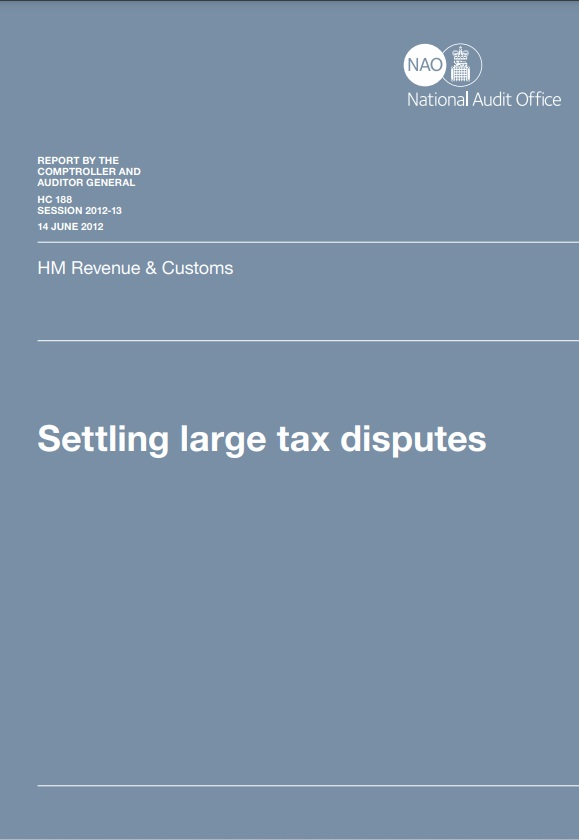 Cover Settling Large Tax Disputes