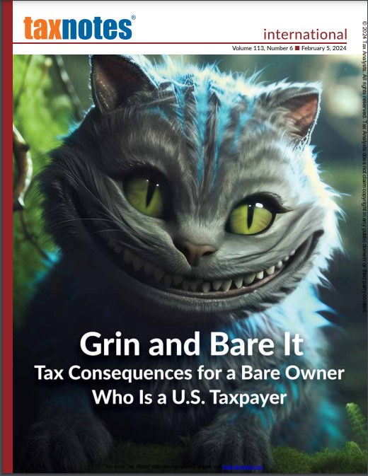 Cover Tax Notes International: Volume 113, Number 6, Feb 5, 2024