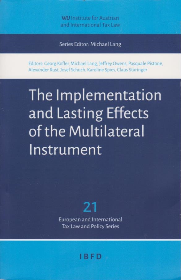 Cover The Implementation and Lasting Effects of the Multilateral Instrument