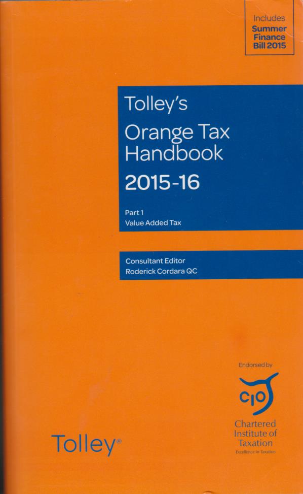 Cover Tolley's Orange Tax Handbook 2015-16 Part 1