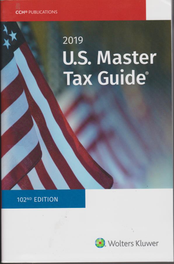 Cover U.S. Master Tax Guide 2019
