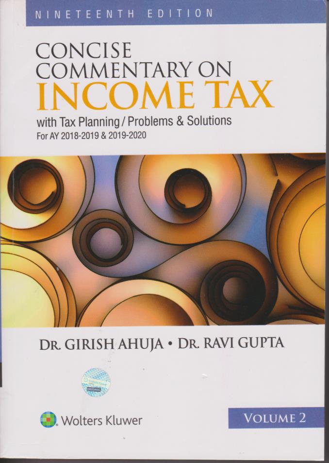 Cover Concise Commentary on Income Tax with Tax Planning/Problems and Solutions- 9th Edition Volume-2