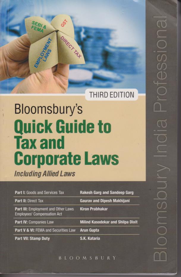 Cover Bloomsbury's Quick Guide to Tax and Corporate Laws including Allied Laws