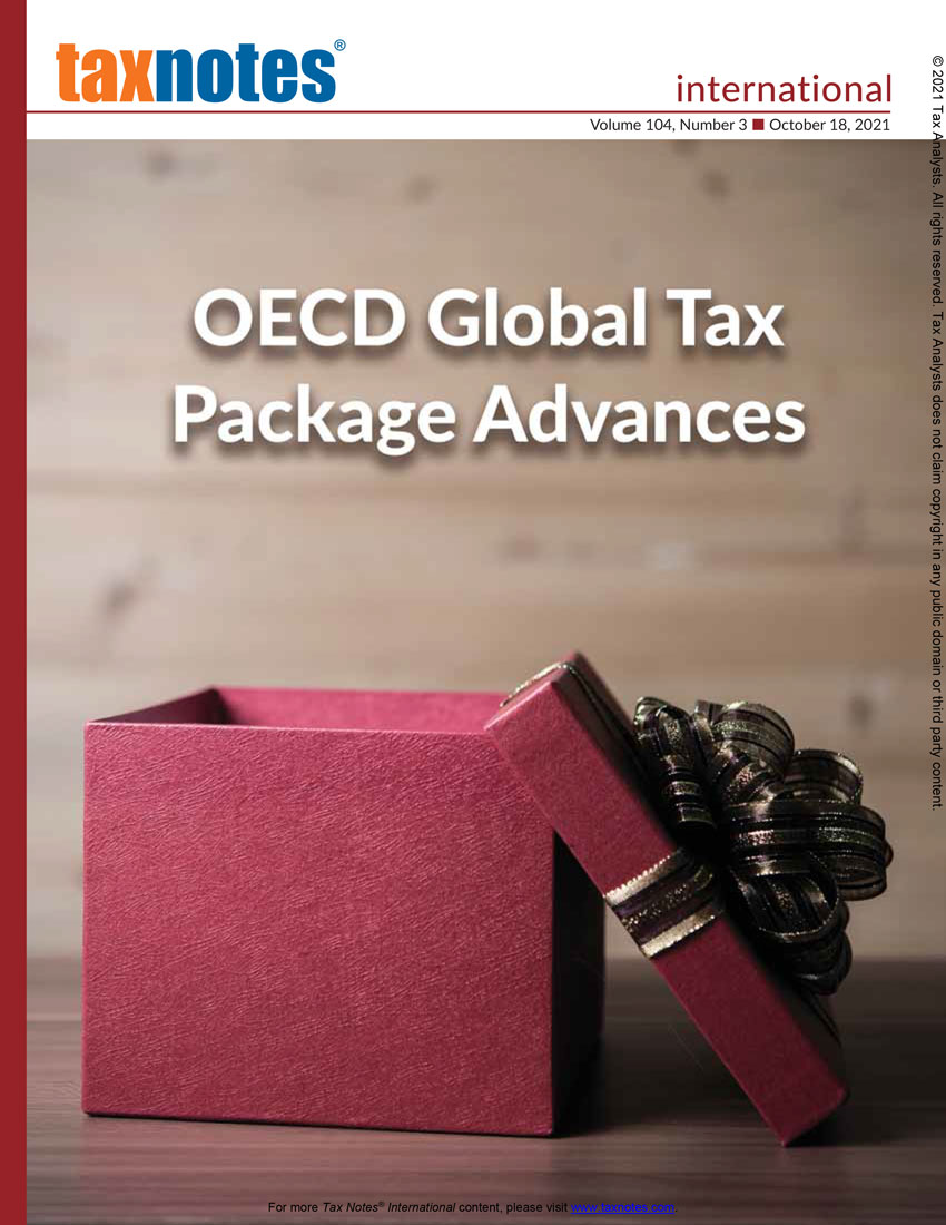 Tax Notes International: Volume 104, Number 03, October 18, 2021