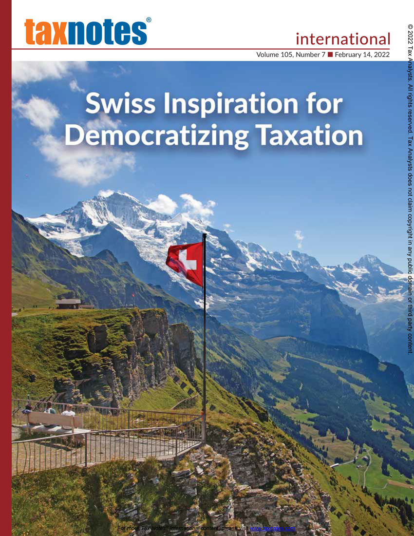 Tax Notes International: Volume 105, Number 07, February 14, 2022