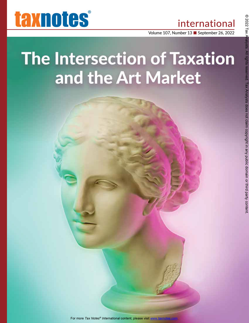 Tax Notes International: Volume 107, Number 13, September 26, 2022