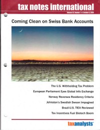 Tax Notes International: Volume 56, Number 1, October 6, 2008