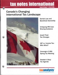 Tax Notes International: Volume 50, Number 7, May 19, 2009