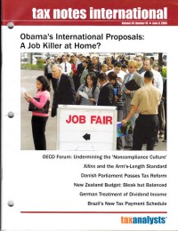 Tax Notes International: Volume 54, Number 10, June 8, 2009
