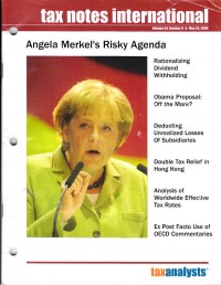Tax Notes International: volume 54, Number 8, May 25, 2009
