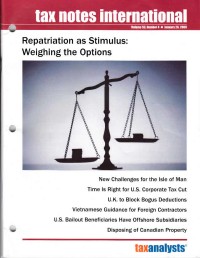 Tax Notes International: Volume 53, Number 4, January 26, 2009