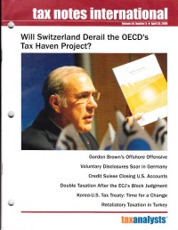Tax Notes International: Volume 54 Number 3, April 20, 2009