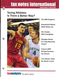 Tax Notes International: Volume 56 Number 1, October 5, 2009