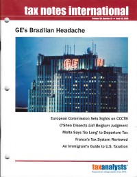 Tax Notes International: Volume 50, Number 13, June 30, 2008
