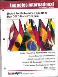 Tax Notes International: Volume 54, Number 13, June 29, 2009