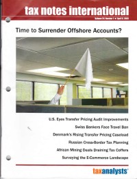 Tax Notes International: Volume 54, Number 1, April 6, 2009